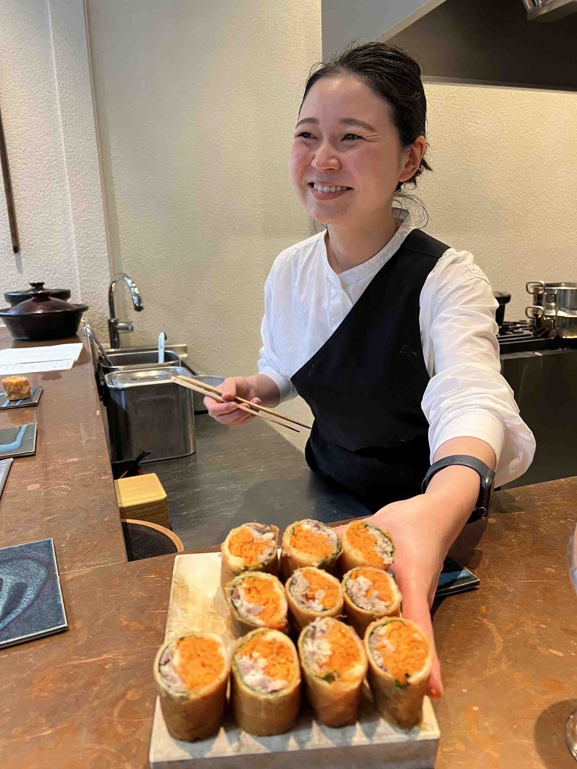 Local restaurant in Karatsu Kyushu on a custom Japan Tour